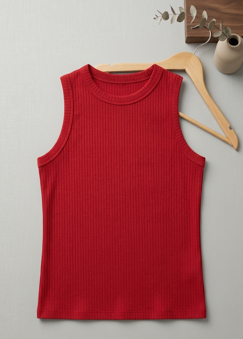 Regata Canelada Vermelha GG