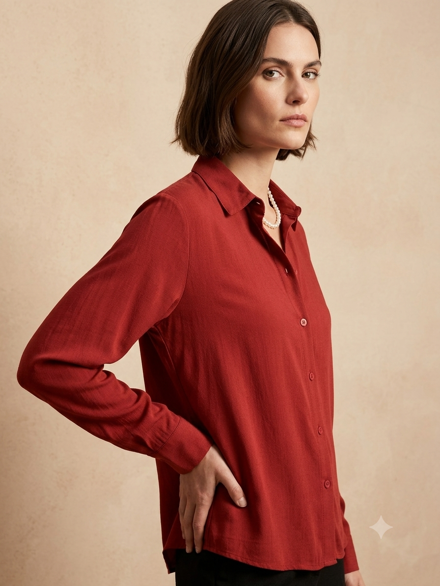 Camisa Viscolino [Vermelho M]