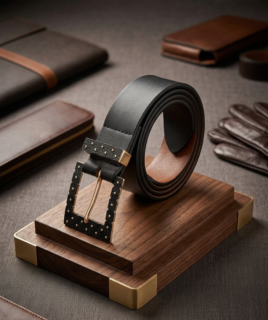 Cinto Courino Grosso [Preto]