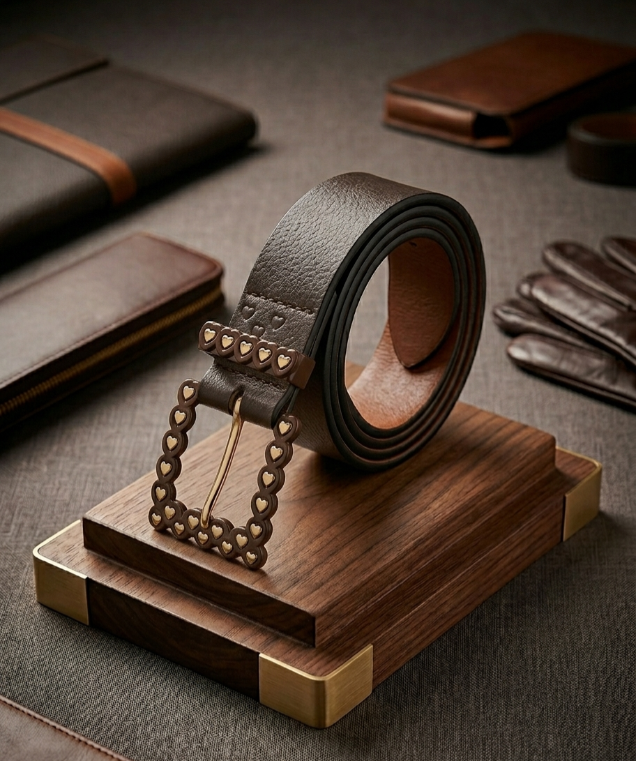 Cinto Courino Grosso [Marrom]