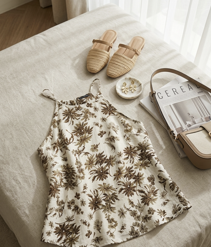 Blusa Estampada Marrom P